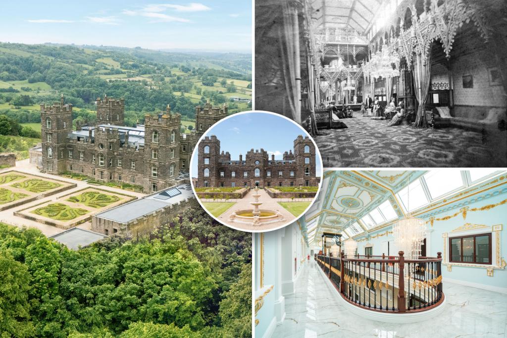 This grand English apartment building was once a castle - and its units are now up for sale